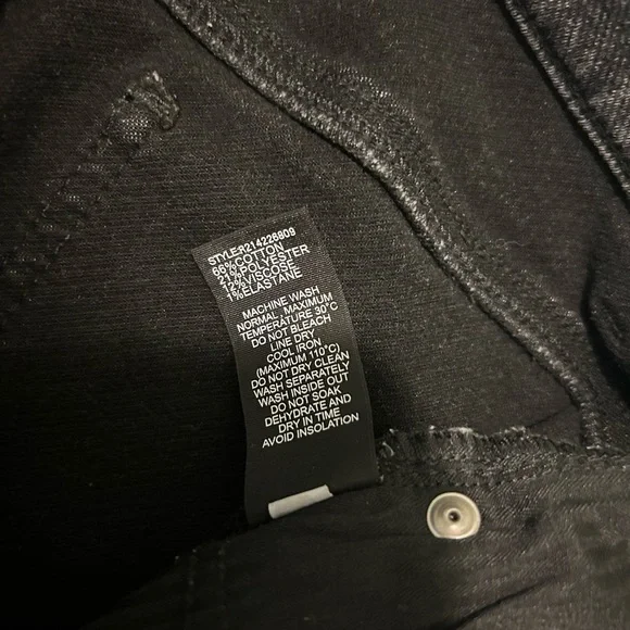 High Stretch Mid-Rise Barrel Jeas Fashion Black Animation Graphics Sz 28 - Picture 15 of 15